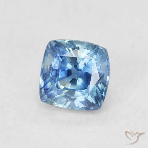 Saphir Bleu clair naturelle Coussin, 0.57 ct, VVS-VS