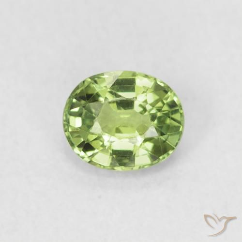 0.48ct Naturel Vert poire Saphir, ovale, VVS