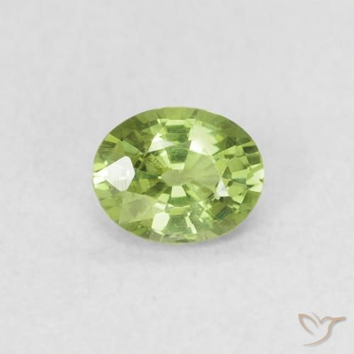 0.40ct Naturel Vert clair Saphir, ovale, VVS