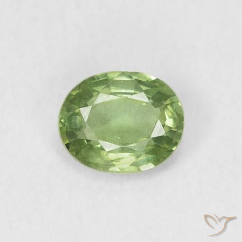 0.50ct Naturel Vert moyen Saphir, ovale, VS