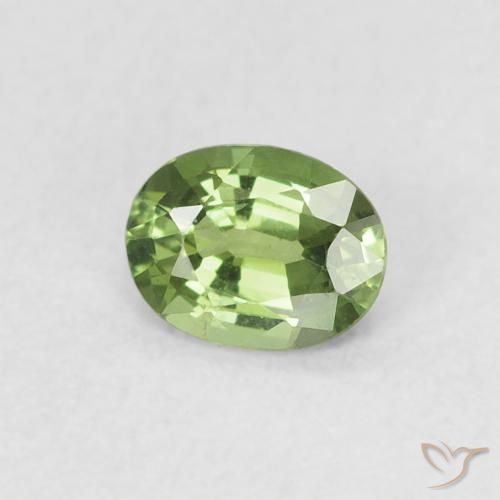 Saphir Vert moyen naturelle ovale, 0.45 ct, VS