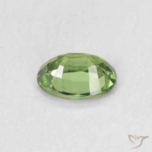 Saphir Vert moyen naturelle ovale, 0.45 ct, VS