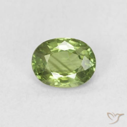 0.44ct Naturel Vert forêt léger Saphir, ovale, VS