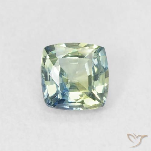 0.43ct Naturel Sarcelle Saphir, Coussin, VVS-VS