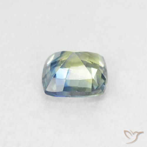 Saphir Sarcelle naturelle Coussin, 0.43 ct, VVS-VS