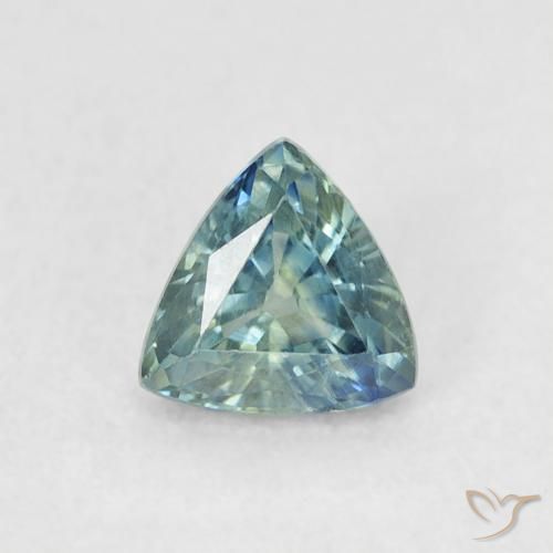 0.55ct Naturel Sarcelle Saphir, Trillion, VVS-VS