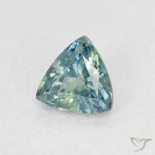 Saphir Sarcelle naturelle Trillion, 0.55 ct, VVS-VS