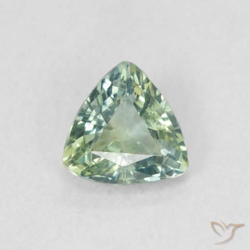 0.50ct Naturel Medium Light Green Saphir, Trillion, VVS-VS