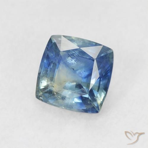 Saphir Sarcelle naturelle Coussin, 0.71 ct, VS-SI