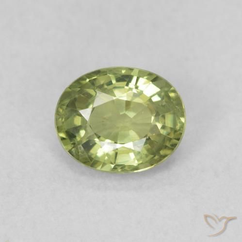 0.50ct Naturel Vert forêt chaud Saphir, ovale, VVS-VS