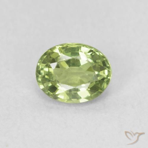 0.44ct Naturel Vert chaud Saphir, ovale, VVS-VS