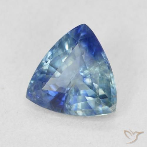 Saphir Sarcelle naturelle Trillion, 0.78 ct, VS