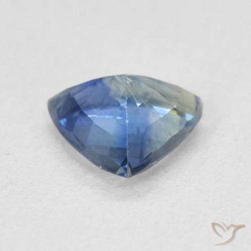 Saphir Sarcelle naturelle Trillion, 0.78 ct, VS