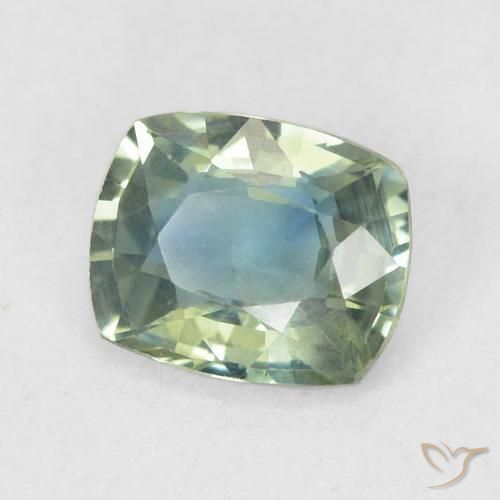 Saphir Sarcelle naturelle Coussin, 0.79 ct, VS