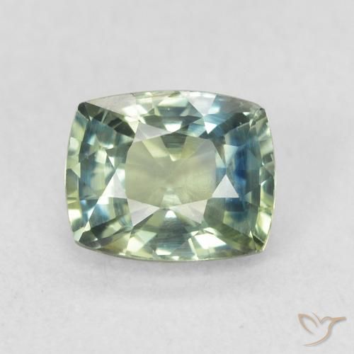 0.78ct Naturel Sarcelle Saphir, Coussin, VS