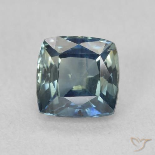 0.87ct Naturel Sarcelle Saphir, Coussin, VS