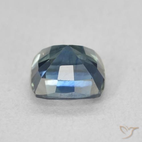 Saphir Sarcelle naturelle Coussin, 0.87 ct, VS