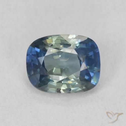 0.73ct Naturel Sarcelle Saphir, Coussin, VS