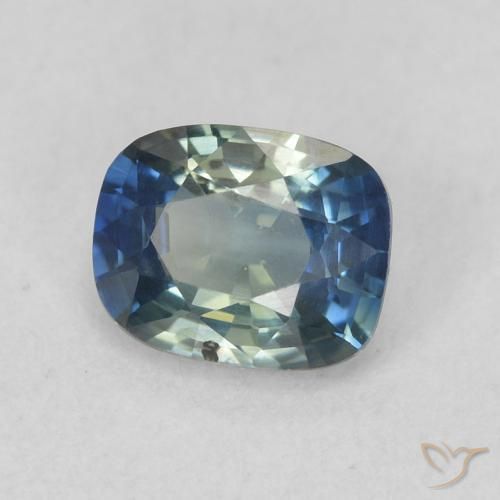 Saphir Sarcelle naturelle Coussin, 0.73 ct, VS