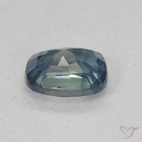 Saphir Sarcelle naturelle Coussin, 0.73 ct, VS