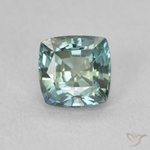 0.67ct Naturel Sarcelle Saphir, Coussin, VS