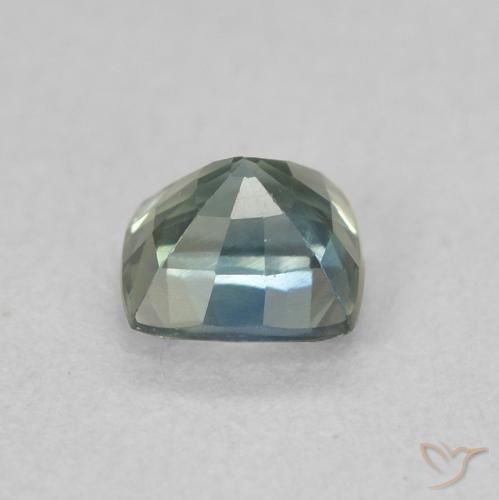 Saphir Sarcelle naturelle Coussin, 0.67 ct, VS