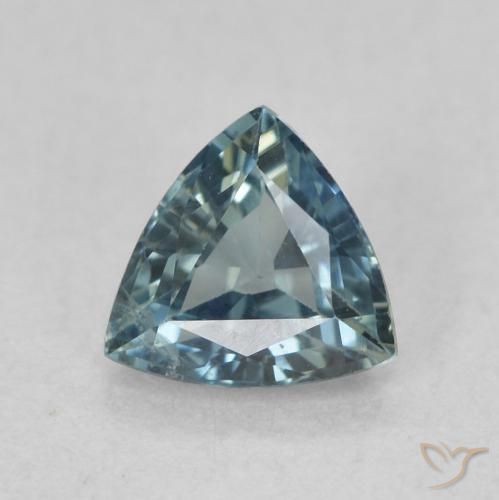 0.69ct Naturel Sarcelle Saphir, Trillion, VS