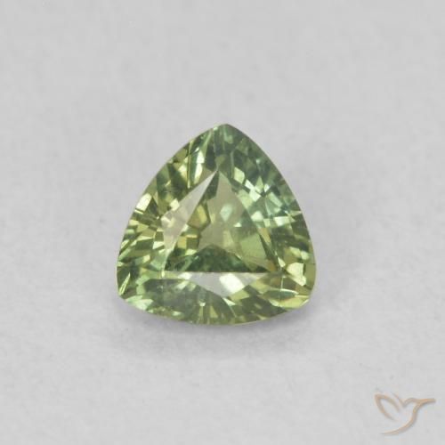 0.36ct Naturel Vert foncé Saphir, Trillion, VVS-VS