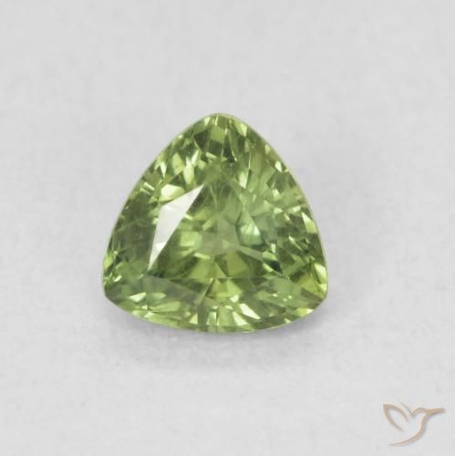 0.48ct Naturel Vert moyen Saphir, Trillion, VVS-VS