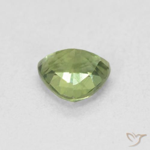 Saphir Vert moyen naturelle Trillion, 0.48 ct, VVS-VS