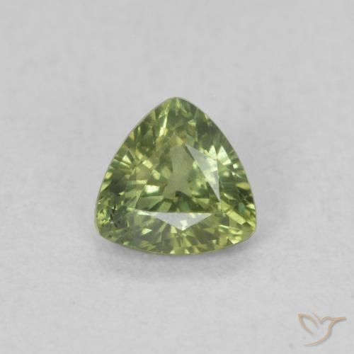 0.35ct Naturel Forêt verte Saphir, Trillion, VVS-VS