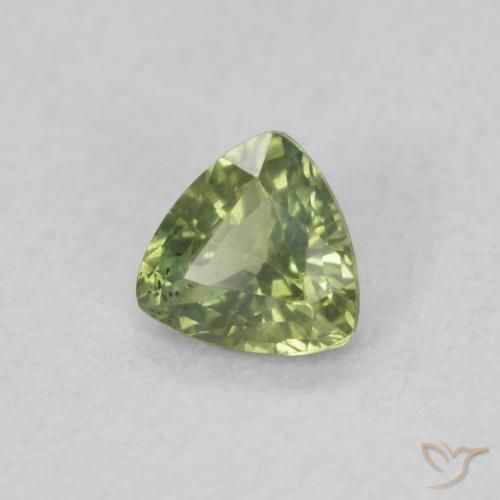 Saphir Forêt verte naturelle Trillion, 0.35 ct, VVS-VS