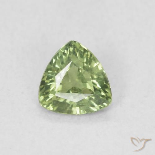 0.39ct Naturel Vert moyen Saphir, Trillion, VVS-VS