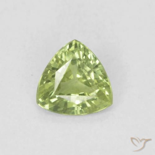0.40ct Naturel Vert vif et léger Saphir, Trillion, VVS-VS