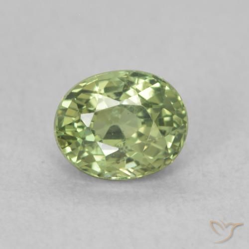 0.66ct Naturel Vert moyen Saphir, ovale, VVS-VS