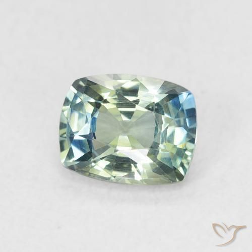 Saphir Sarcelle naturelle Coussin, 0.73 ct, VVS
