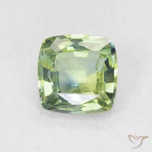 0.79ct Naturel Vert moyen Saphir, Coussin, VVS