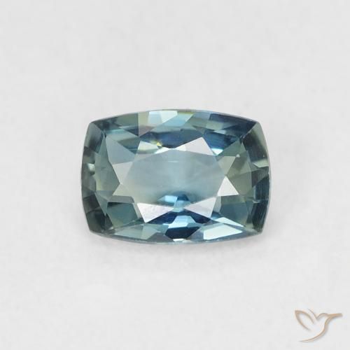 0.67ct Naturel Sarcelle Saphir, Coussin, VVS