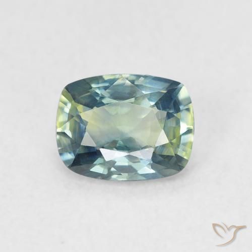 0.64ct Naturel Sarcelle Saphir, Coussin, VVS