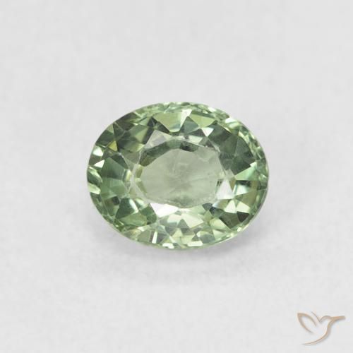 0.55ct Naturel Vert moyen Saphir, ovale, VVS-VS