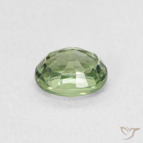 Saphir Vert moyen naturelle ovale, 0.55 ct, VVS-VS