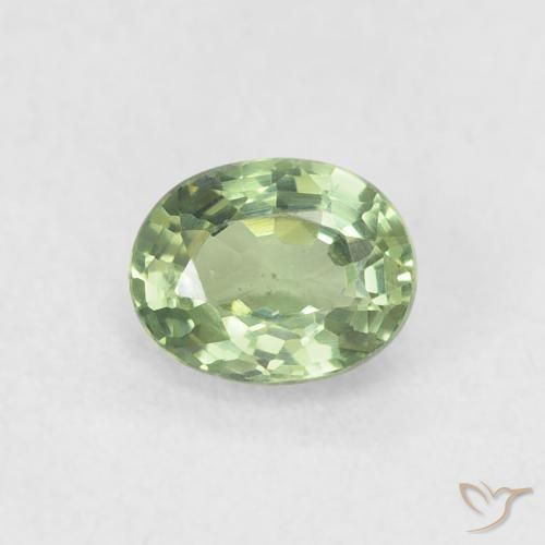 0.57ct Naturel Vert sauge léger Saphir, ovale, VVS-VS