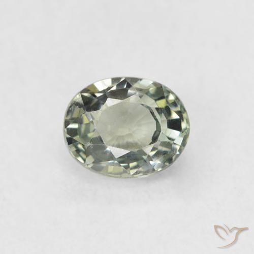 0.56ct Naturel Vert moyen Saphir, ovale, VVS-VS