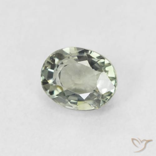Saphir Vert moyen naturelle ovale, 0.56 ct, VVS-VS