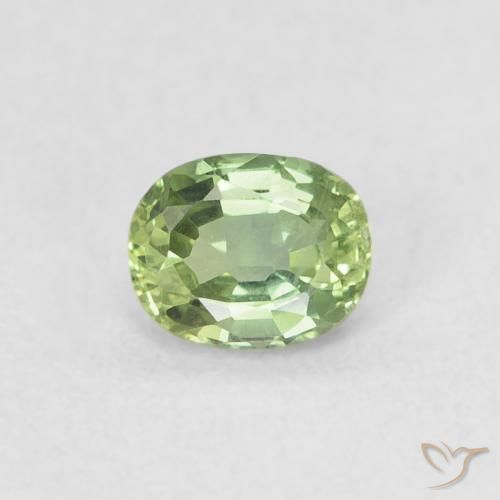 0.44ct Naturel Vert chaud Saphir, ovale, VVS-VS
