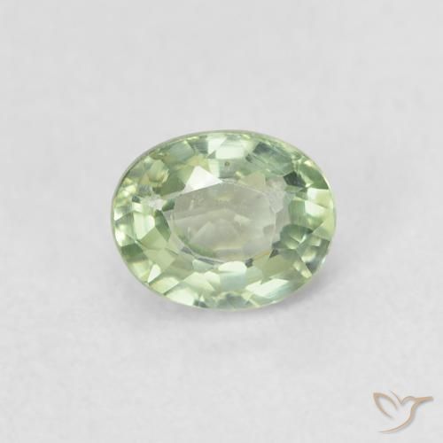 0.60ct Naturel Vert très clair Saphir, ovale, VVS-VS