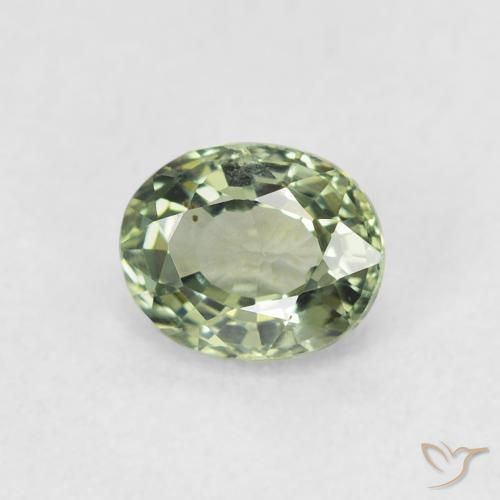 0.60ct Naturel Vert sauge Saphir, ovale, VVS-VS