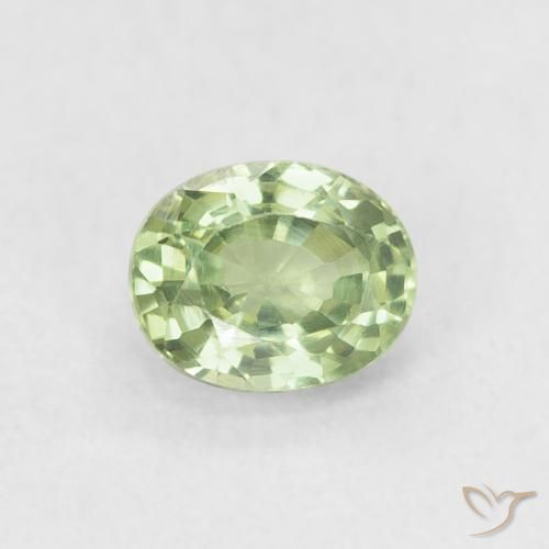 0.63ct Naturel Vert sauge très clair Saphir, ovale, VVS-VS