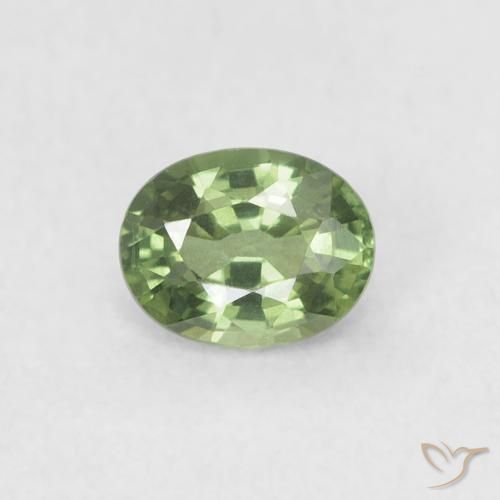 0.46ct Naturel Vert moyen Saphir, ovale, VVS-VS