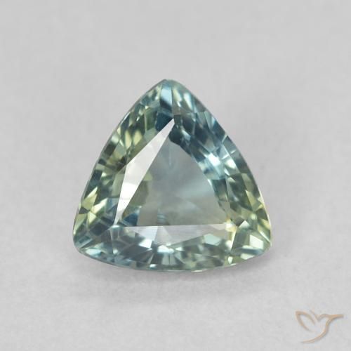 0.57ct Naturel Sarcelle Saphir, Trillion, VVS-VS